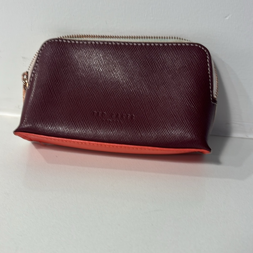 Ted Baker Leather Pouch with rose gold bow motif - Picture 2 of 4